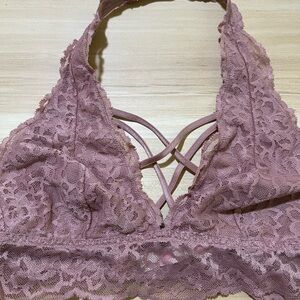 PINK Victoria's Secret Lace Bralette in Dusty Rose
